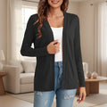 Women's knitted loose cardigan coat in four colors, featuring a relaxed fit and cozy texture from FitiqueFit.
