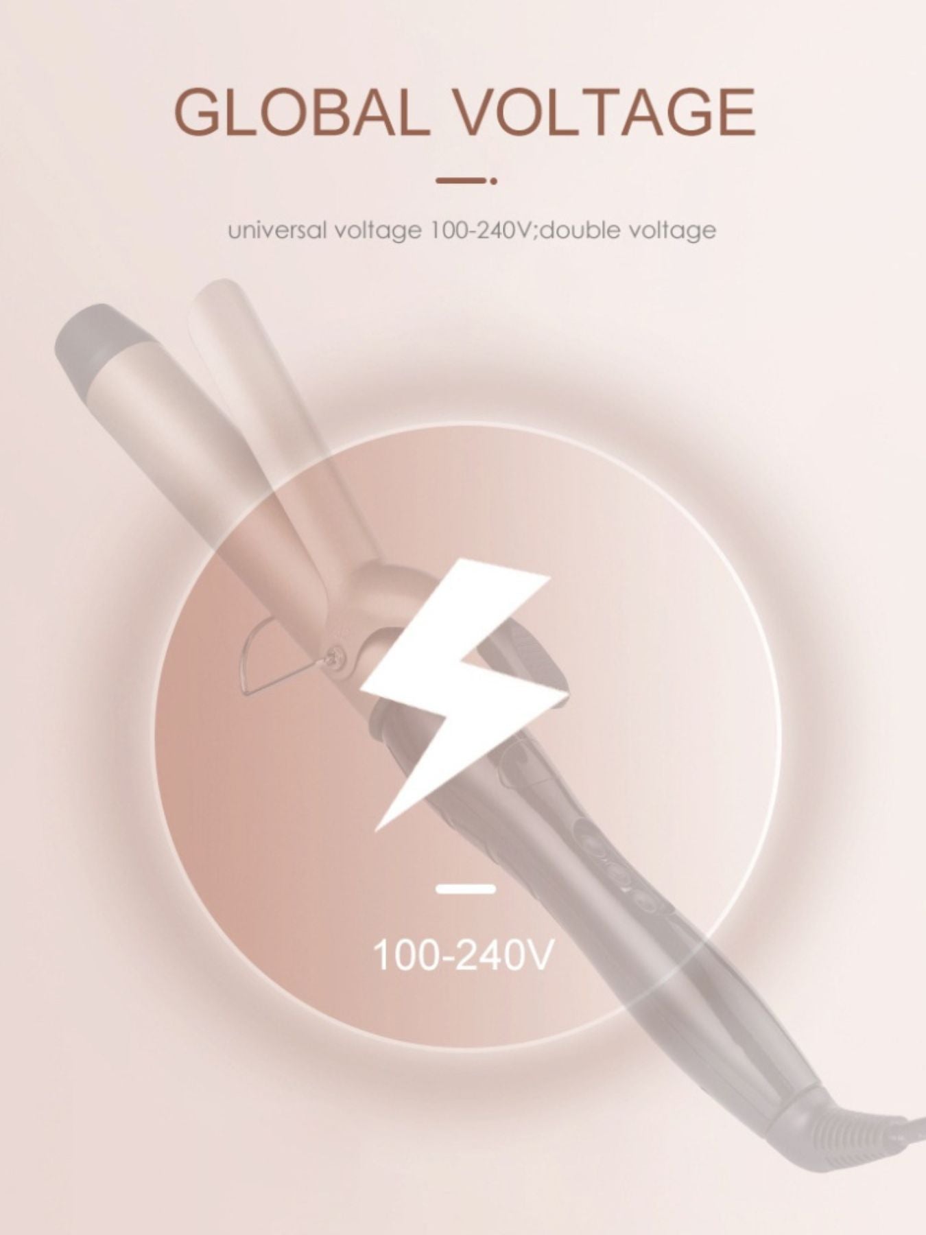 Ceramic curling iron from Trendsi with a professional anti-scald design, fast heating for smooth, styled hair.
