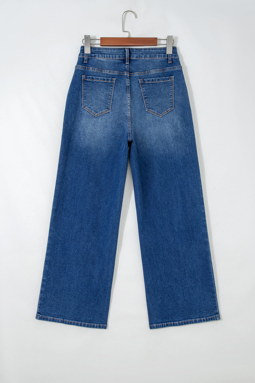 Yusra Seam Detail Shift Jeans by Threaded Pear, featuring classic denim fabric with stylish seam accents and a relaxed fit.