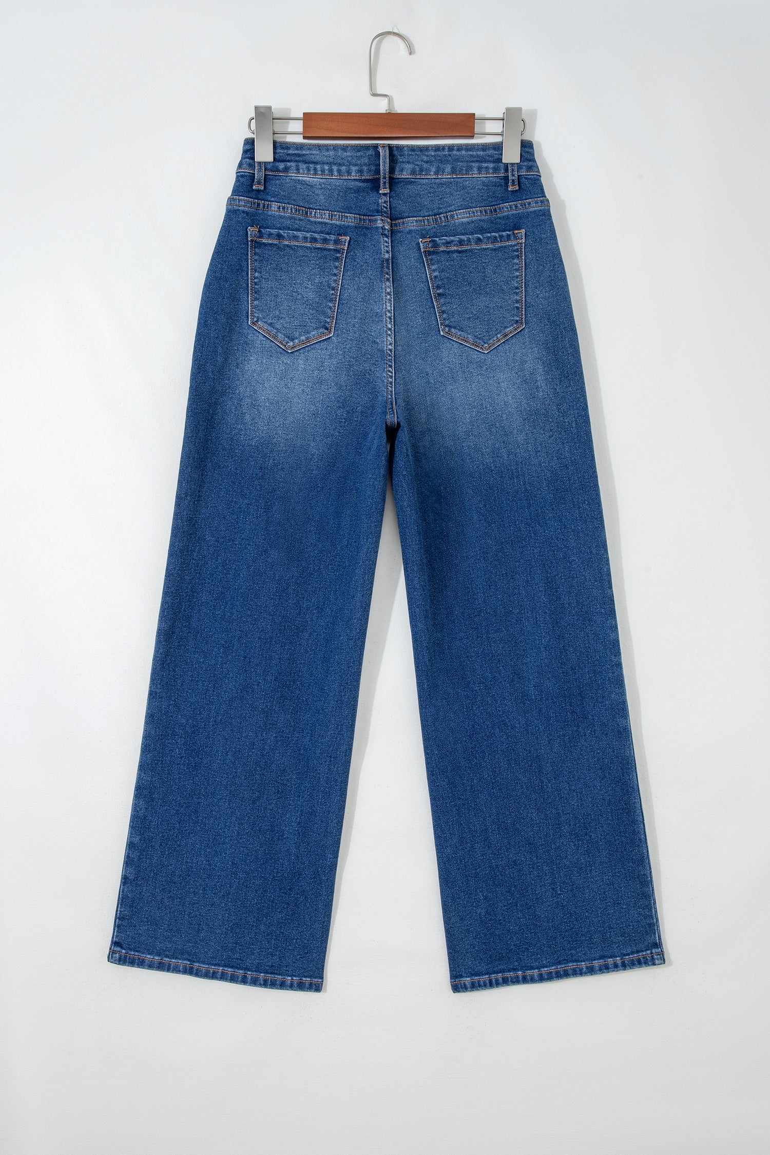 Yusra Seam Detail Shift Jeans by Threaded Pear, featuring classic denim fabric with stylish seam accents and a relaxed fit.