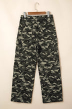Camouflage print women's denim pants with multiple pockets, stylish and functional, from Shopimist.
