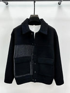 Men's plus size button-up long sleeve jacket by Shopimist, shown in a stylish design with a classic collar and button closure.
