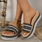 Women's open toe platform mid-heel sandals by Trendsi featuring stylish design and comfortable footwear for casual or dressy occasions.