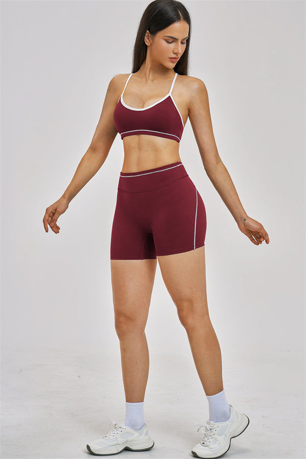 Fitglutes Activewear sports bra and shorts 2-piece set, perfect for gym workouts, featuring a supportive sports bra and comfortable shorts.