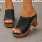 Shopimist open toe block heels sandals with stylish straps and chunky heels, perfect for summer or casual wear.