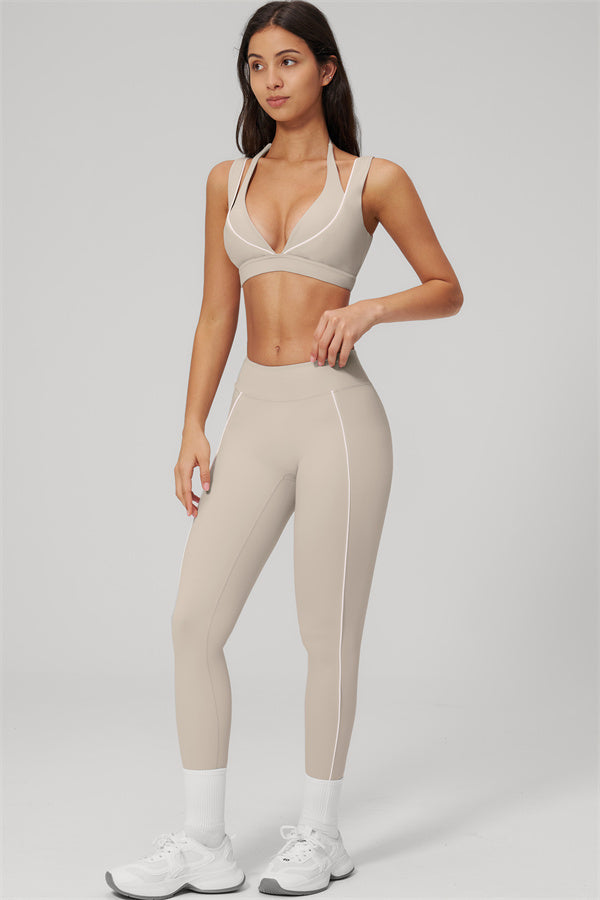 Fitglutes Activewear Clarity Contour Line sports bra and leggings 2-piece set, designed for gym and workout comfort.