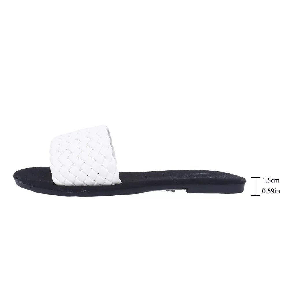 Open toe flats sandals by Shopimist featuring a sleek design with comfortable straps and a stylish, minimalist look.