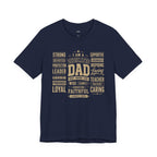 Wear Your Worship Dedicated Dad T-Shirt with "I Am More Than a Title" slogan, featuring casual fit and soft fabric.