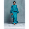 Modern Solid Long Sleeve Top & Irregular Skirt Set