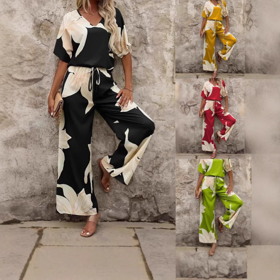 Eprolo women's printed casual jumpsuit for spring and summer, stylish fashion outfit with a vibrant print and comfortable fit.