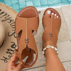Open toe flats sandals by Shopimist featuring a sleek design with minimal straps and comfortable flat soles.