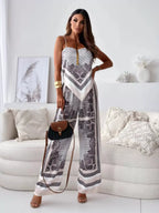 Printed cami and wide-leg pants set by Shopimist, featuring a stylish floral top and flowing matching bottoms for a chic look.