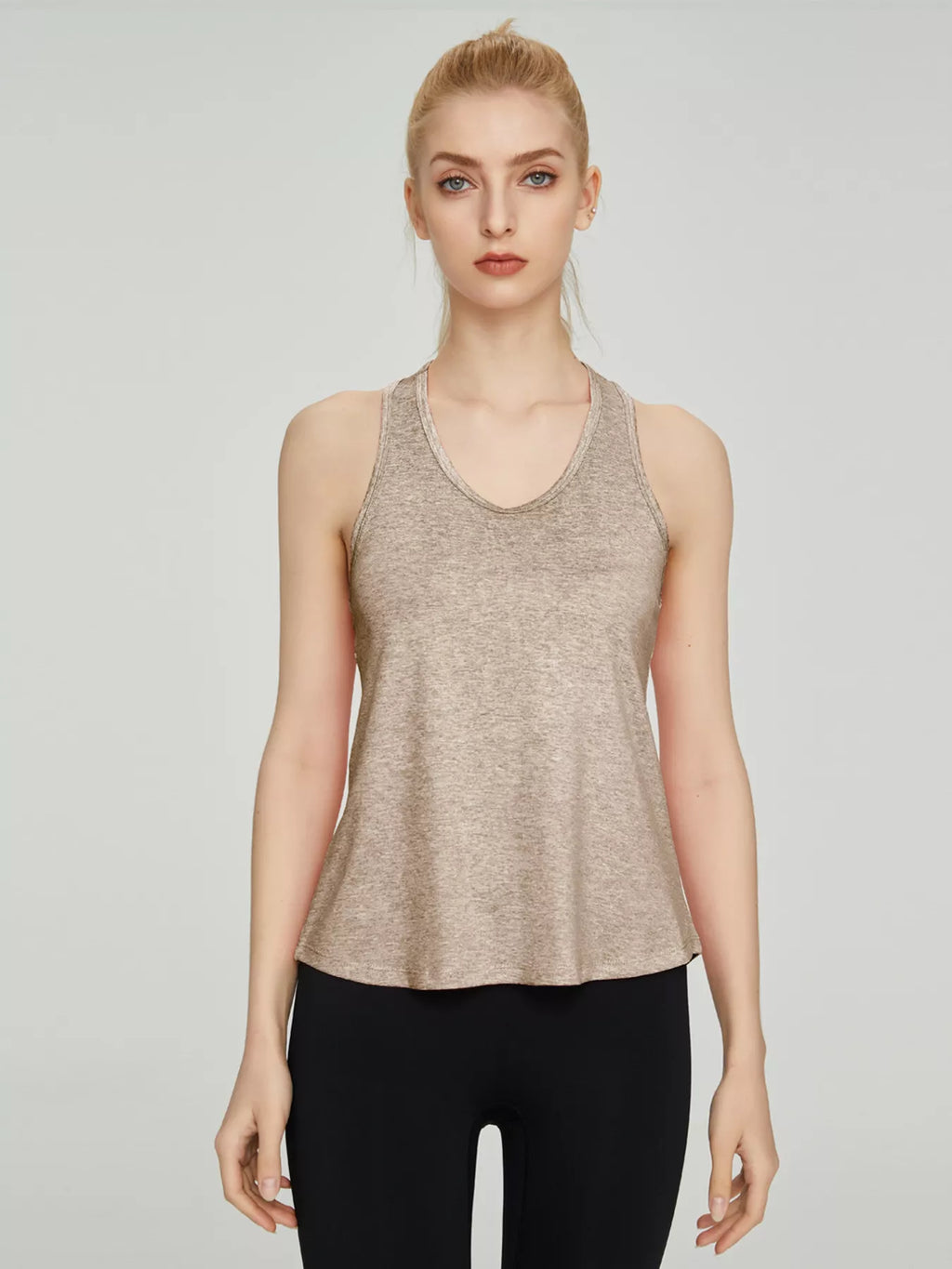 Shopimist breathable quick-drying active tank top, lightweight athletic shirt with moisture-wicking fabric for workouts.