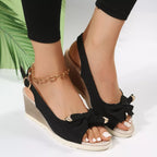 Open toe wedge sandals by Shopimist featuring a stylish design with a comfortable heel and breathable straps.