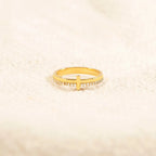 925 sterling silver cross ring with detailed design, featuring a polished finish and adjustable band on a white background
