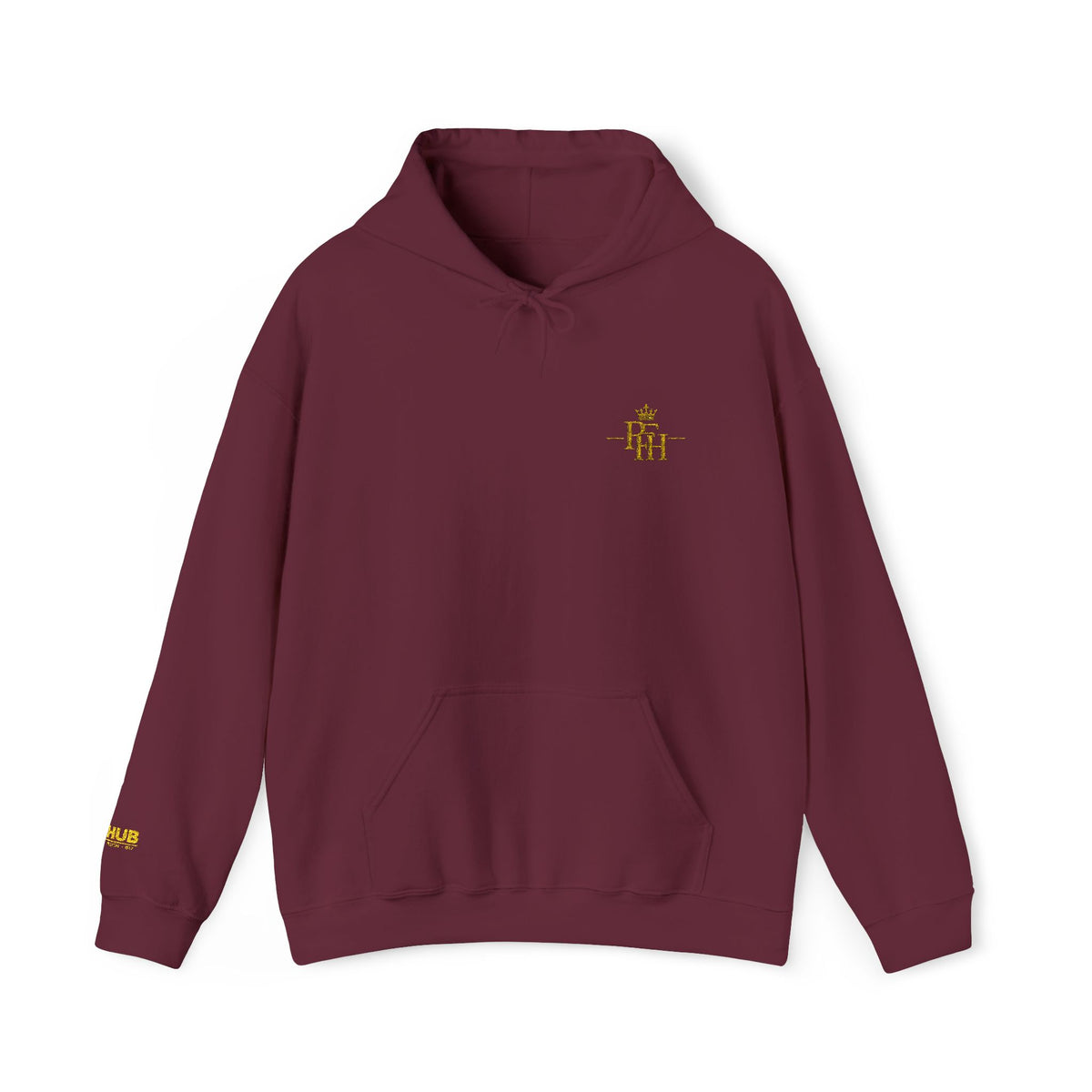 PFH Crown Embroidered Hoodie – Black & Gold