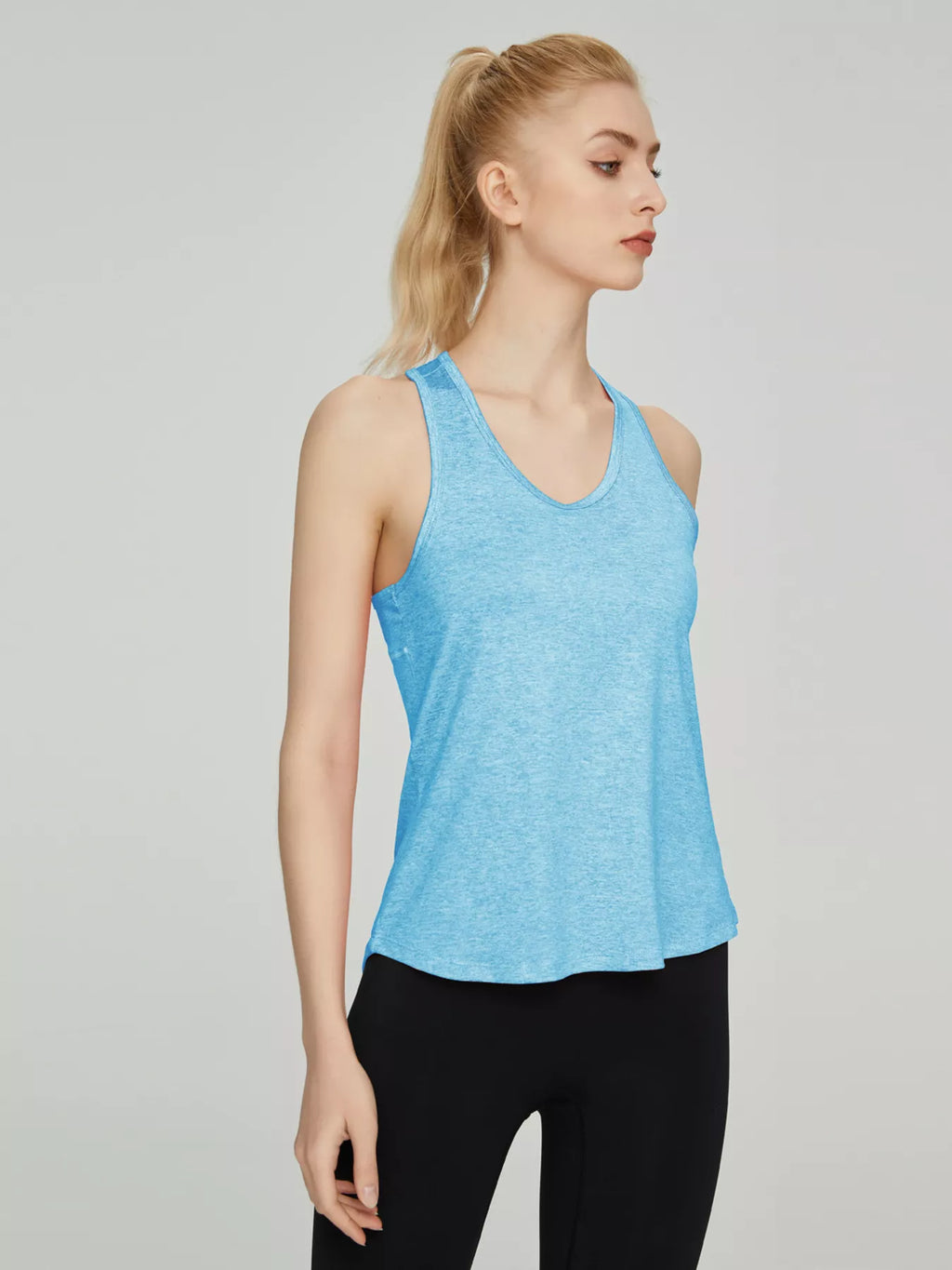 Shopimist breathable quick-drying active tank top, lightweight fabric with moisture-wicking fit for workouts and sports activities.