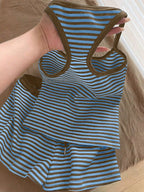 Striped tank top and shorts set from Trendsi featuring a casual, summery design with comfortable fabric and stylish striped pattern.