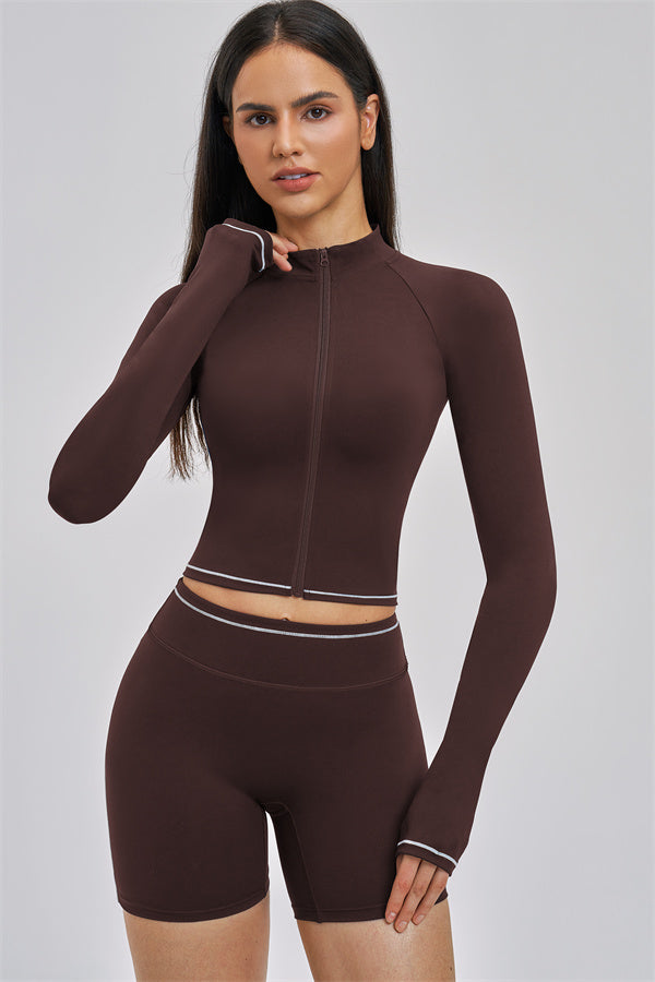 Fitglutes Activewear Unbound Jacket Shorts 2-piece set featuring athletic jacket and matching shorts for workout and gym wear.