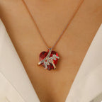 Heart-Shaped MOM Pendant Necklace