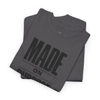 Wear Your Worship MADE ON PURPOSE streetwear graphic T-shirt with bold minimal statement design, faith-inspired unisex apparel.
