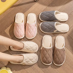 Shopimist round toe flats slippers with soft fabric upper and comfortable flat sole, ideal for casual wear and indoor comfort.