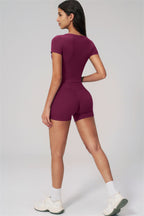 Fitglutes Activewear Rapture T-shirt and shorts 2-piece set, gymwear and workout clothes, displayed on a model for active fitness.
