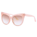Women's oversized cat eye sunglasses with UV400 protection from Plush Fashion Hub, stylish eyewear with bold black frames.