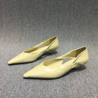 Pointed hollow low heel shoes