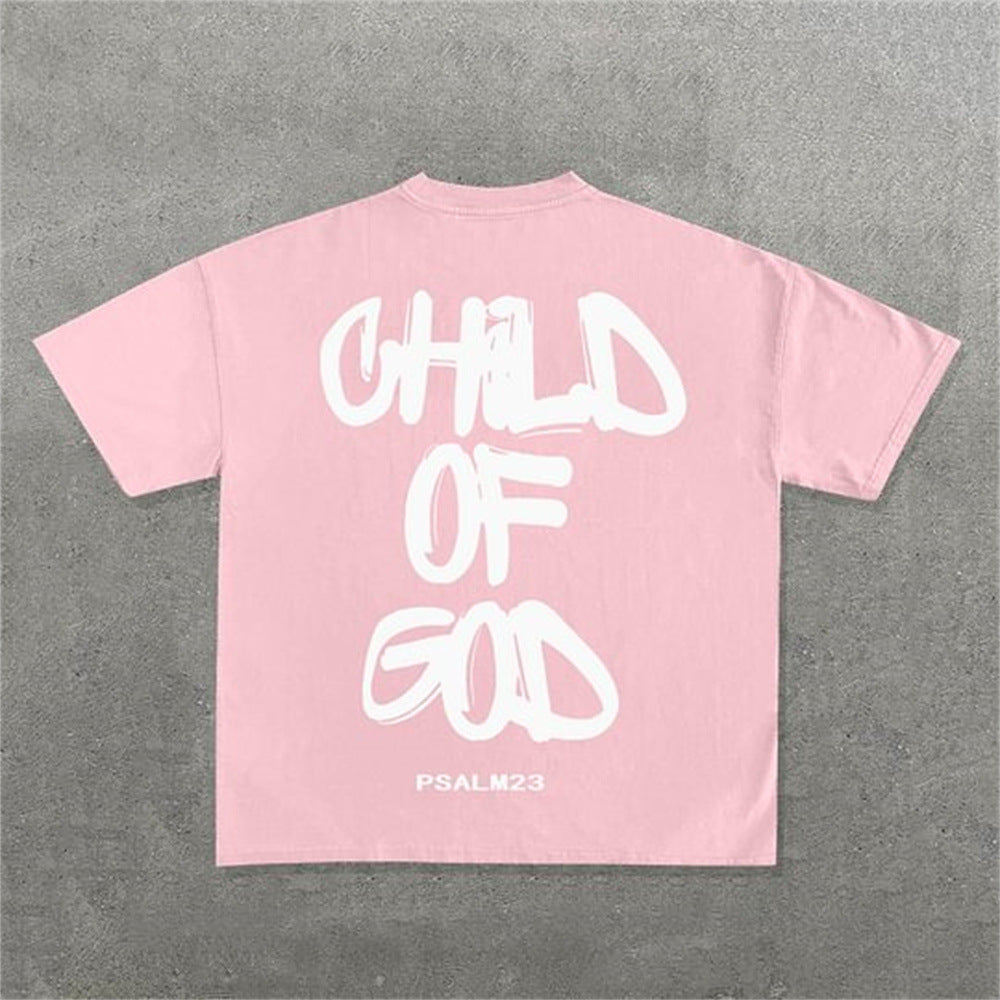 Oversized fashion letter pattern T-shirt by eprolo featuring bold letter designs on soft fabric.