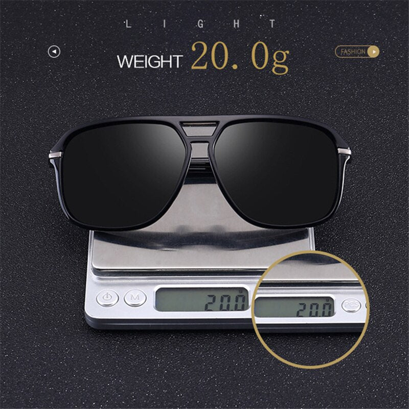 Oversized men's polarized mirror sunglasses with goggle-style design, ideal for driving and outdoor sun protection by Plush Fashion Hub