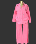 Beaded long sleeve top and high-waist pant set by eprolo, featuring intricate bead details and stylish tailored fit.