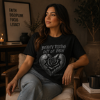 Wear Your Worship Beauty Rising Out of Pain T-shirt featuring Isaiah 61:3 from SEEN. Her. Collection, with uplifting design and comfortable fit.