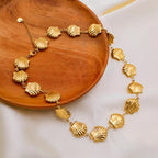 18K gold-plated shell necklace with delicate chain and ocean-inspired pendant, stylish jewelry by Shopimist