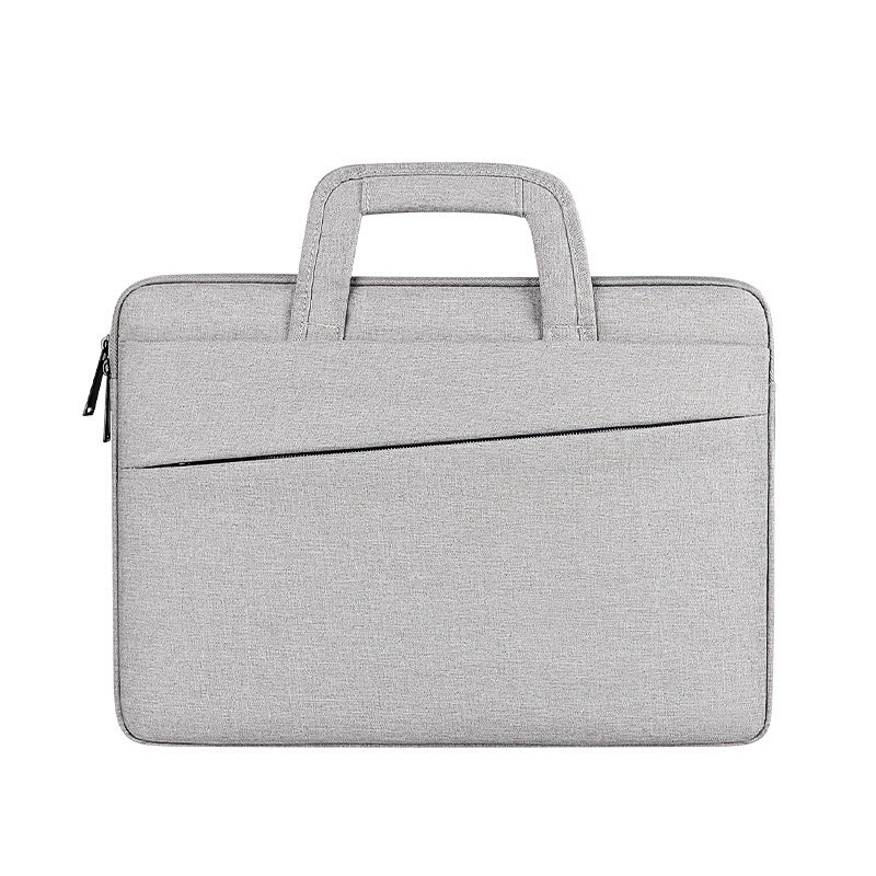 Plush Fashion Hub laptop bag and business briefcase in black with handles and shoulder strap, designed for professional use.