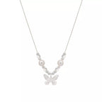 Butterfly Pearl Pendant Necklace