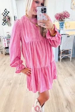 Nashville Cutie Pink Velvet Dress Pretty Little Patriot
