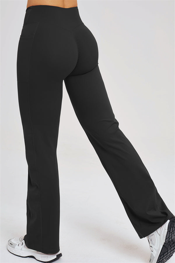 Fitglutes Activewear flared leggings and T-shirt set, stylish gymwear for workouts, featuring a fitted T-shirt and flared leggings.