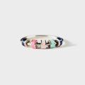Sterling silver oil drip ring by Shopimist featuring a sleek, polished design with smooth, flowing contours.