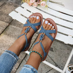 Shopimist open toe flats sandals with minimalist straps, featuring a sleek design and comfortable sole, perfect for casual wear.