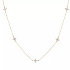 Sterling silver Clover charm necklace from Shopimist featuring a delicate pendant on a fine chain.