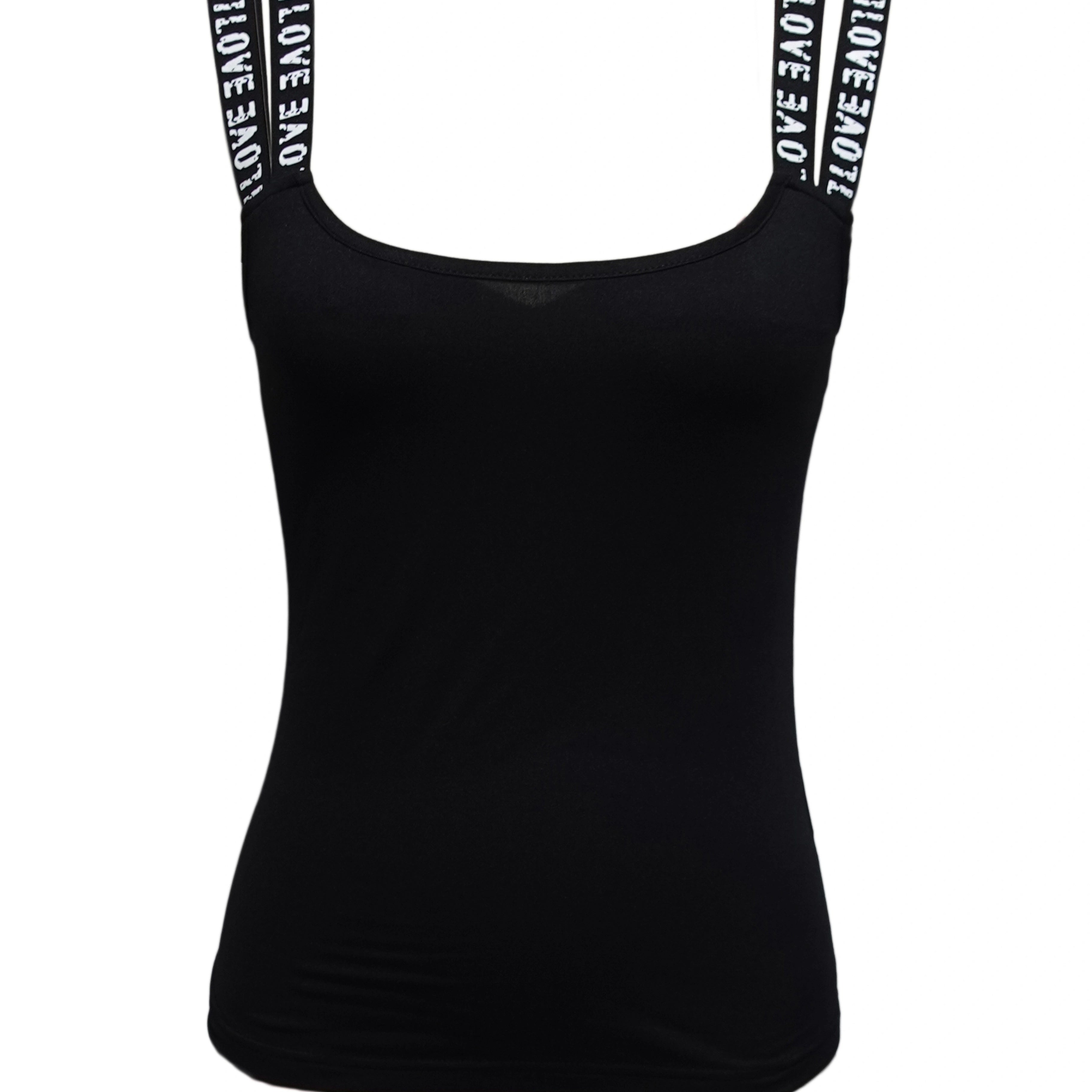 Women’s solid color sleeveless tank top by FitiqueFit, casualwear style, shown in a relaxed fit on a model.