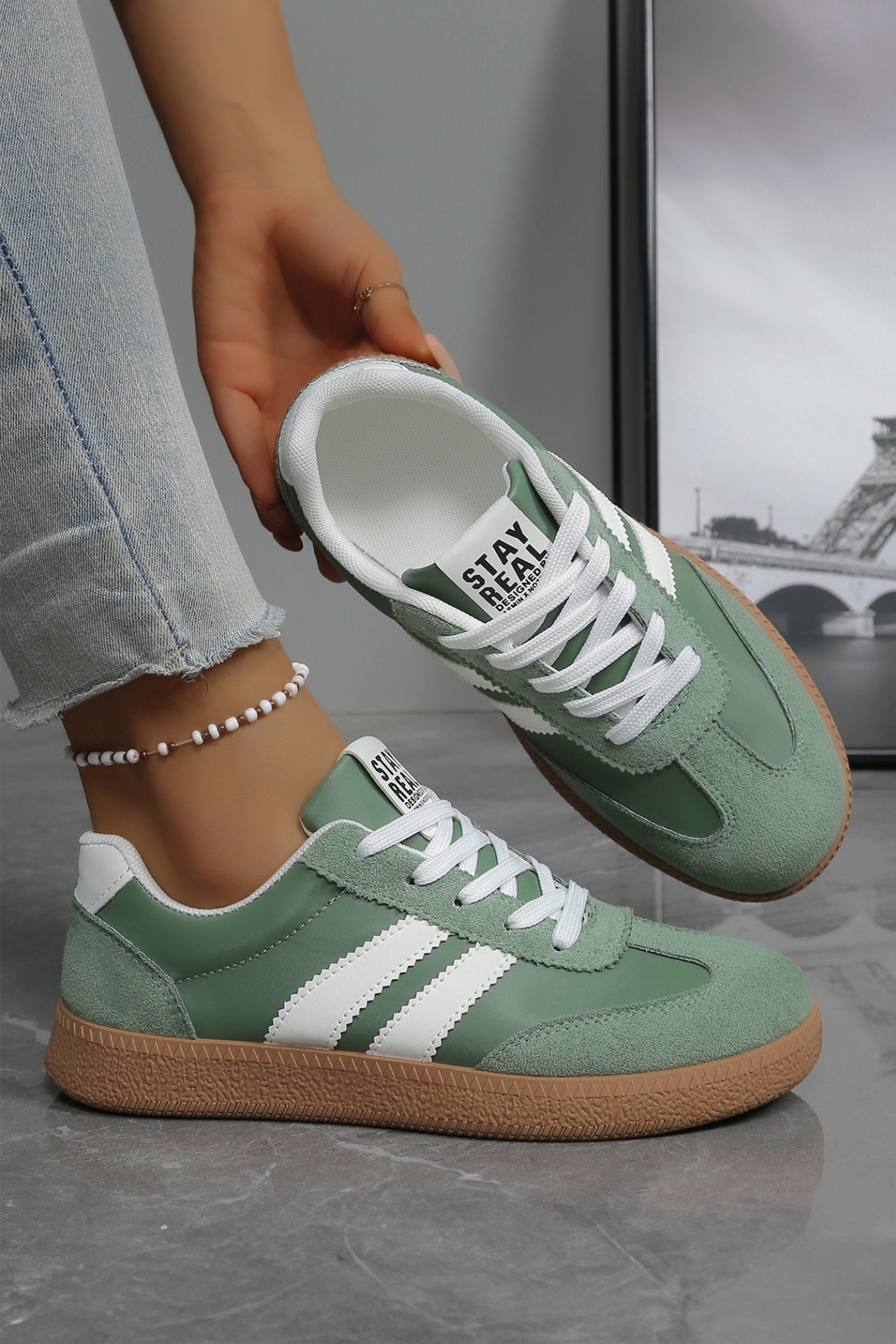 Goldie leather lace-up women's shoes by Threaded Pear, featuring stylish design and comfortable fit, shown in natural leather finish.