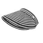 Women's striped wide brim sun visor hat by Trendsi, breathable summer beach accessory, with a stylish wide brim and striped pattern.