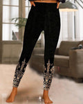 Unisex Hawaiian 3D print leggings from FitiqueFit featuring vibrant tropical floral digital design.