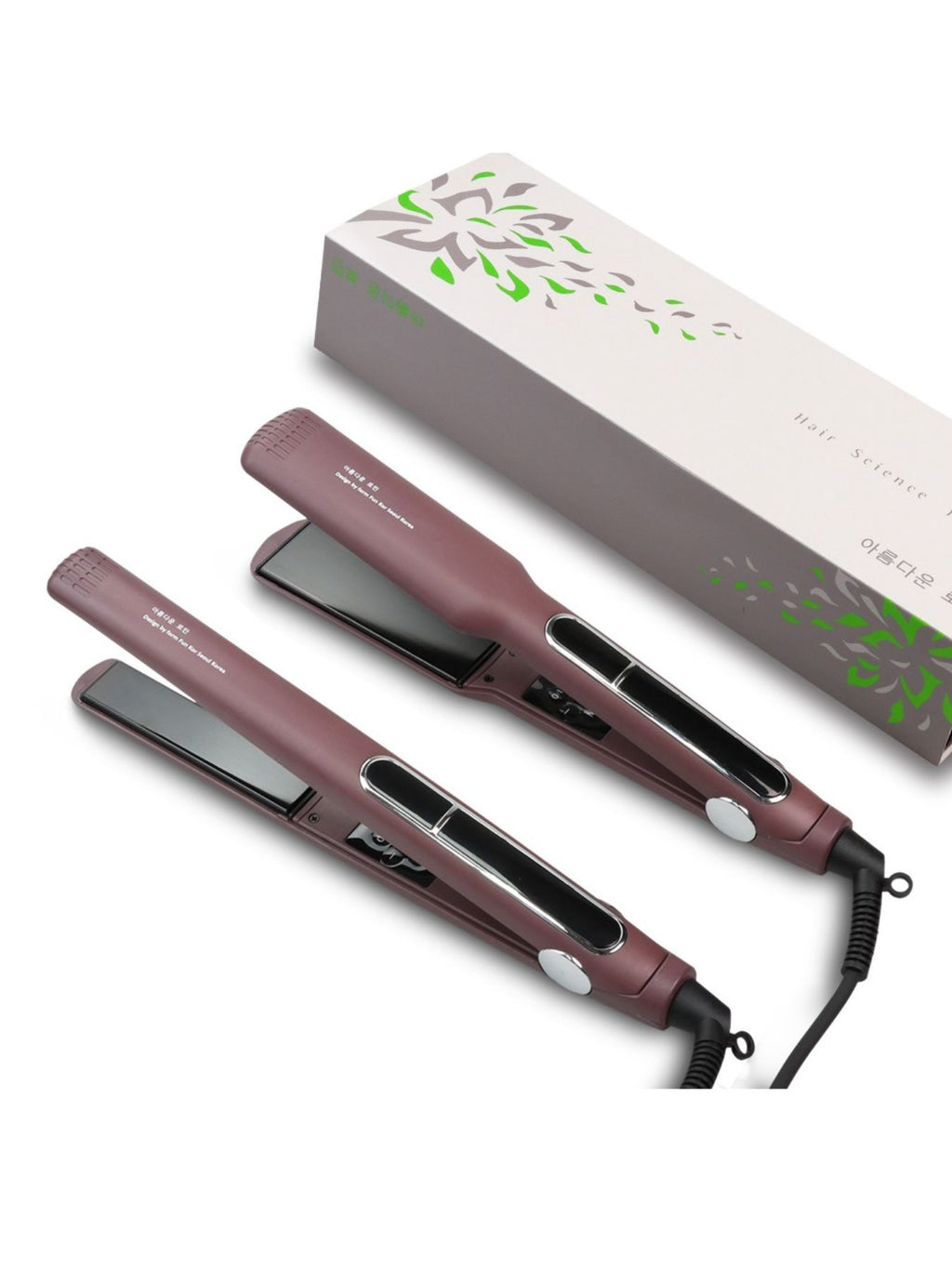 Trendsi 2-in-1 professional hair straightener and curling iron with sleek black design and adjustable temperature settings.