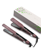 Trendsi 2-in-1 professional hair straightener and curling iron with sleek black design and adjustable temperature settings.