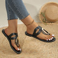Open toe golden accent sandals by Shopimist featuring stylish design and comfortable straps.