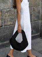 Women's flowy cotton maxi dress with ruffled V-neck, boho style, featuring a relaxed fit and summer-ready design.