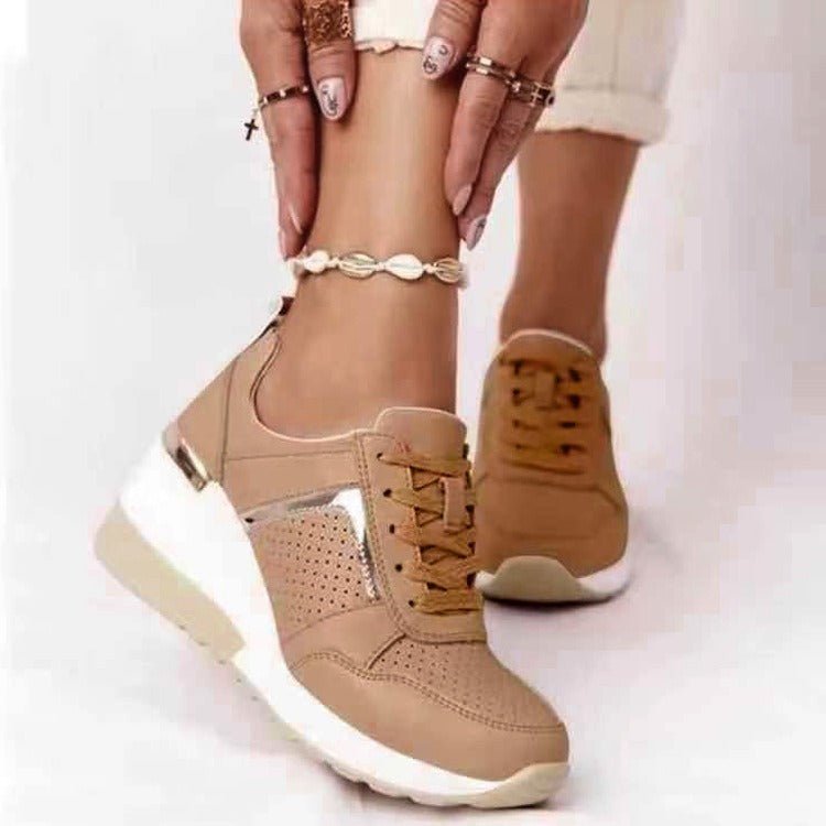 Eprolo City Chic Mesh Platform Sneakers with breathable mesh upper and chunky sole for casual style and comfort.